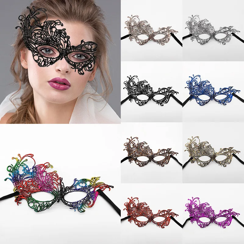 

Lace Mask Colorful Gilding Sexy Club Bar Cosplay Masquerade Party Mysterious Angel Eye Mask Nightclub Party Accessories