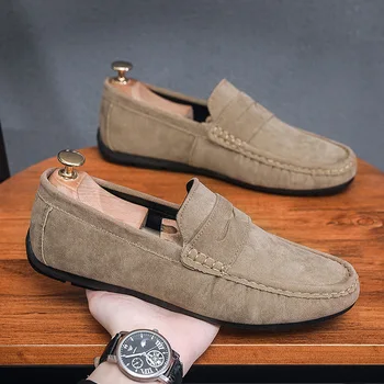 Scarpe casual da uomo Mocassini estivi Mocassini da uomo Tempo libero Appartamenti antiscivolo Leggero Morbido Slip on Scarpe da guida Sapatenis Masculino 1