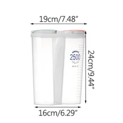 Transparent Moisture-Proof Kitchen Storage Organizer (2 grid-2500ml)