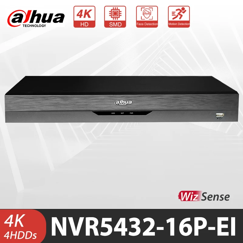 Dahua Originale Poe Nvr5432-16P-4Ks2E Aggiornamento Nvr5432-16P-Ei 32Ch 1.5U 16Poe 4K 4Hdds H.265 Wizsense Pro Videoregistratore Di Rete