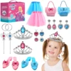 Princess Toys, Princess Dress up for Girls, Jewelry, Crown and Shoes, Princess Pretend Play Toy Gift for 3 4 5 6 7 Year Old Girl 1