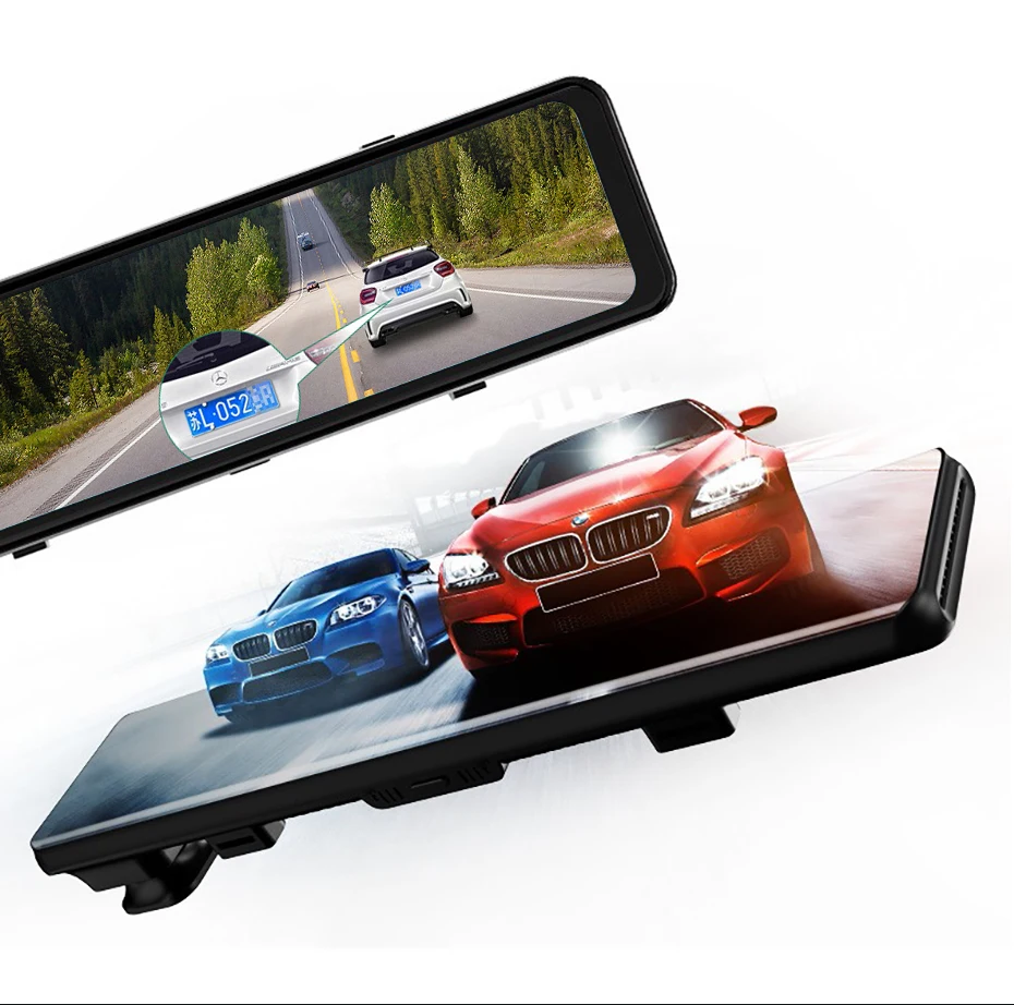 Car Dash Cam Car DVR Rear View Mirror Recorder 4K Video 12 Inch Dash Cam WIFI GPS Track Sony IMX415 Ultra HD 3840*2160P Camera for Phone App