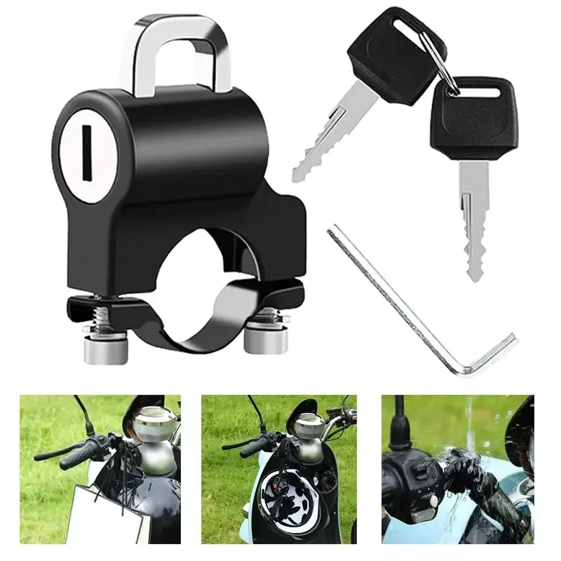 Motorcycles Helmet Lock Anti-theft Helmet Lock Handlebar Mount ...