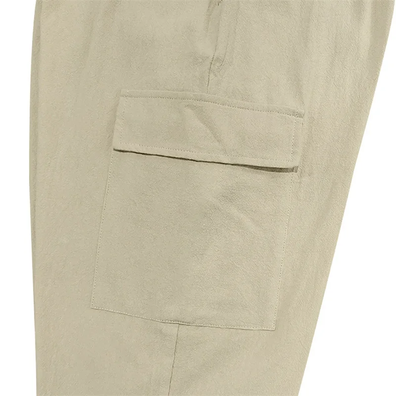 Men s Stylish Cargo Pants with Multiple Pockets and Adjustable Drawstring Waistband for Comfortable Wear