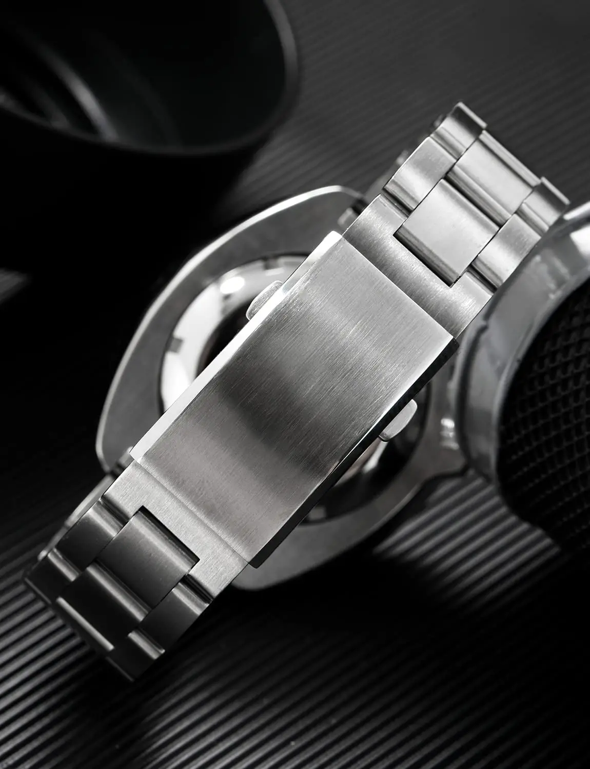 Watchdives Uhrenverschluss, 16 mm, 18 mm, 20 mm, 22 mm, silberfarben, faltbar, gefräster Sicherheitsverschluss, Ersatz-Uhrenschnalle aus Edelstahl – Detail 4