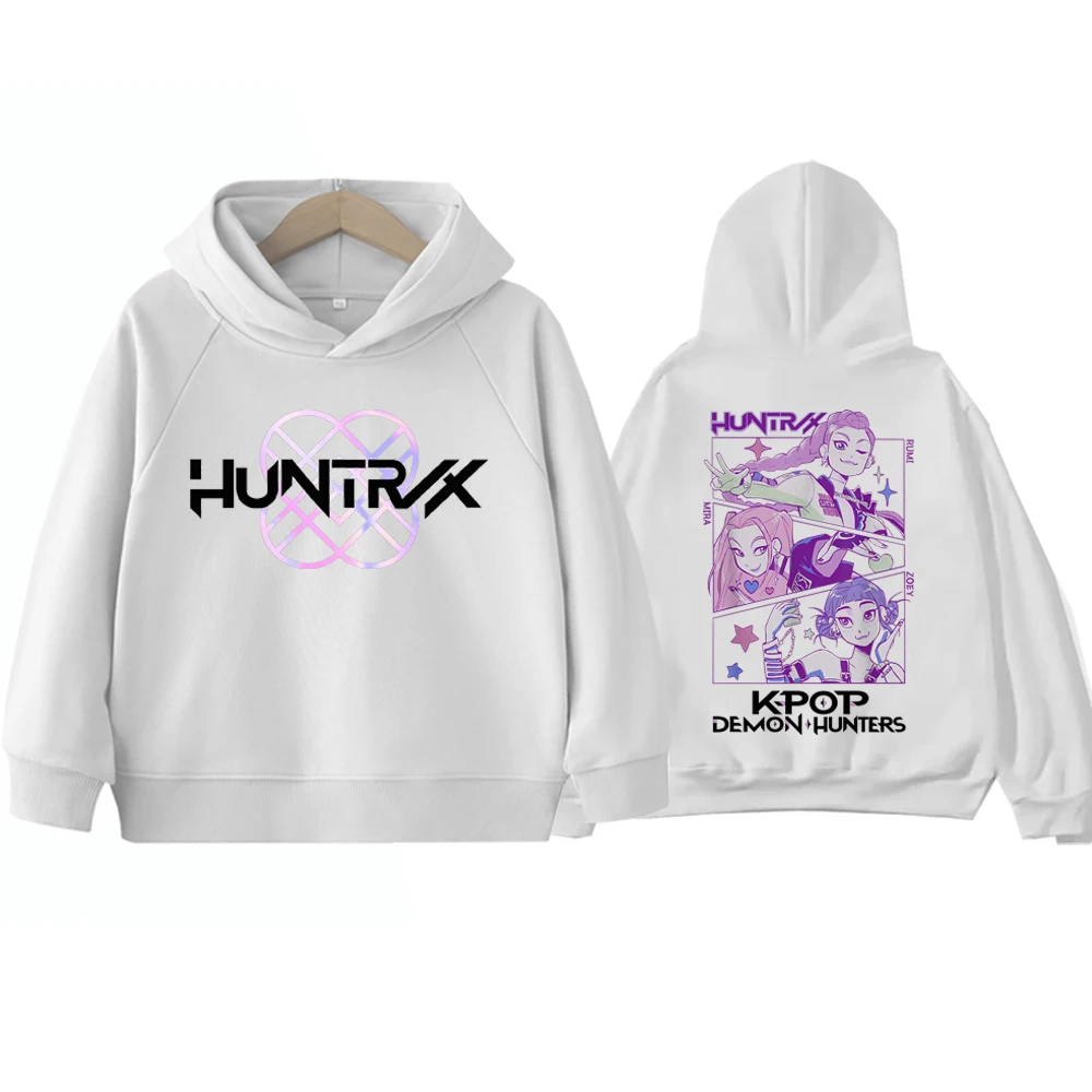 Felpa Con Cappuccio KPop Demon Hunters Unisex Per Bambini - Stampa Anime, Morbida, Per Streetwear Casual E Hip Hop