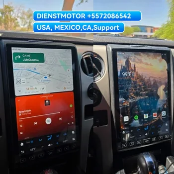 Radio con GPS y Reproductor Multimedia de 14.4 Pulgadas, Android 13, 128GB, Estilo Tesla para Ford F150 Raptor 2009-2014 1