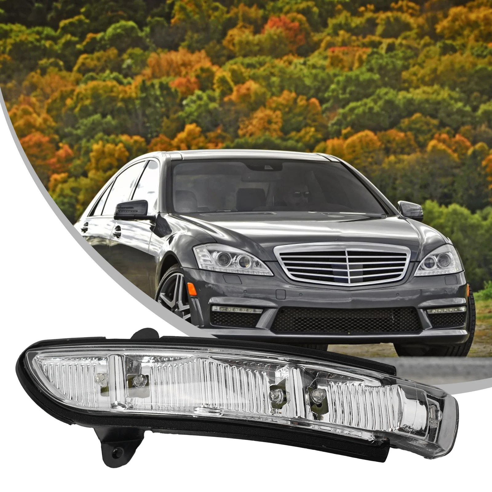 

Car Right Side Mirror Turn Signal Light For Mercedes W219 W211 W216 W211 A2198200621 Yellow Side Marker Lights Indicator Lamp