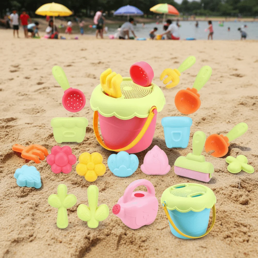 게 모양 화분 심기 세트 부모-자녀 상호작용 해변 모래놀이 장난감 7개/세트 (물통 포함) 여름 해변 장난감