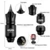 DM Wireless Tattoo Kit Complete Mini Rocket Machine Battery Case Needle Power Ink Rotary Tattoo Pen Permanent Makeup Tattoo Kit 4