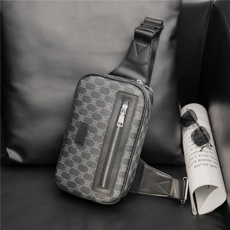 Fashion Floral Printed Men's Shoulder Bag Vintage Chest Bags Men Waist