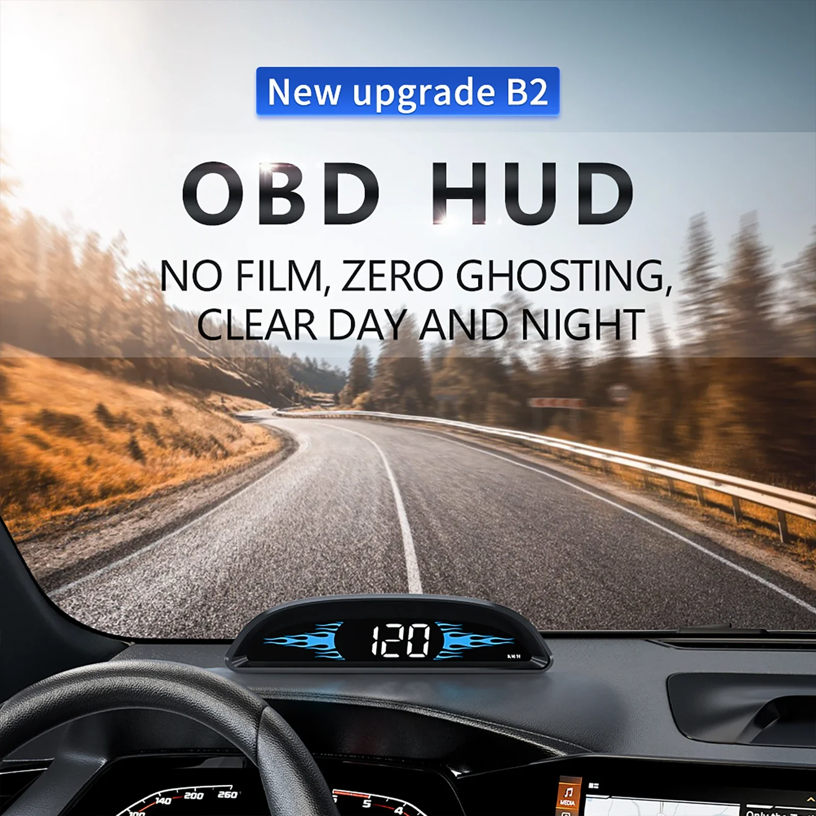 Ʈ ڵ HUD GPS ӵ,  ÷,  Һ ӵ, RPM   溸, OBD B2 /GPS G2