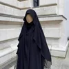 Premium Jersey Khimar Breathable Niqab High Quality One Layer Eid Ramadan Muslim Women Islamic Prayer Garment Hijabs Nikab Arab