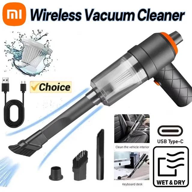 Xiaomi 9000Pa Wireless Car Vacuum Cleaner Handheld Auto Powerful Suction Portable High-power Vacuum Cleaner For Home Office Car 1