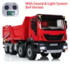 8x4 RC Metal 1/14 Hydraulic Tipper Truck Dump Car Model with Flip-over Cover Light Sound System Motor Servo ES CRC Toy TH23539 4