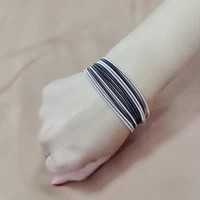 Metal Stainless Steel Waterproof Spring Mixed Color Expandable Bracelet Classic Guitar String Annular Charm Jewelry Unisex Gifts 2