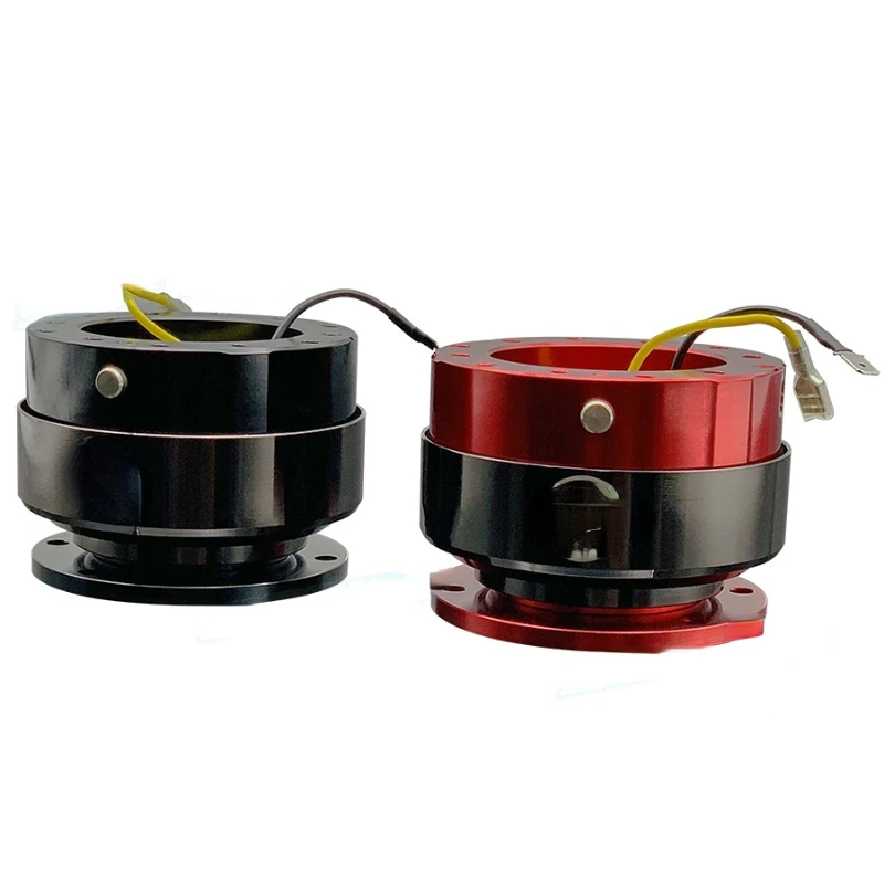 

New Style JDM Universal Steering Wheel Hub Adapter Black Red Steering Wheel Aluminium Quick Release With DING Sound