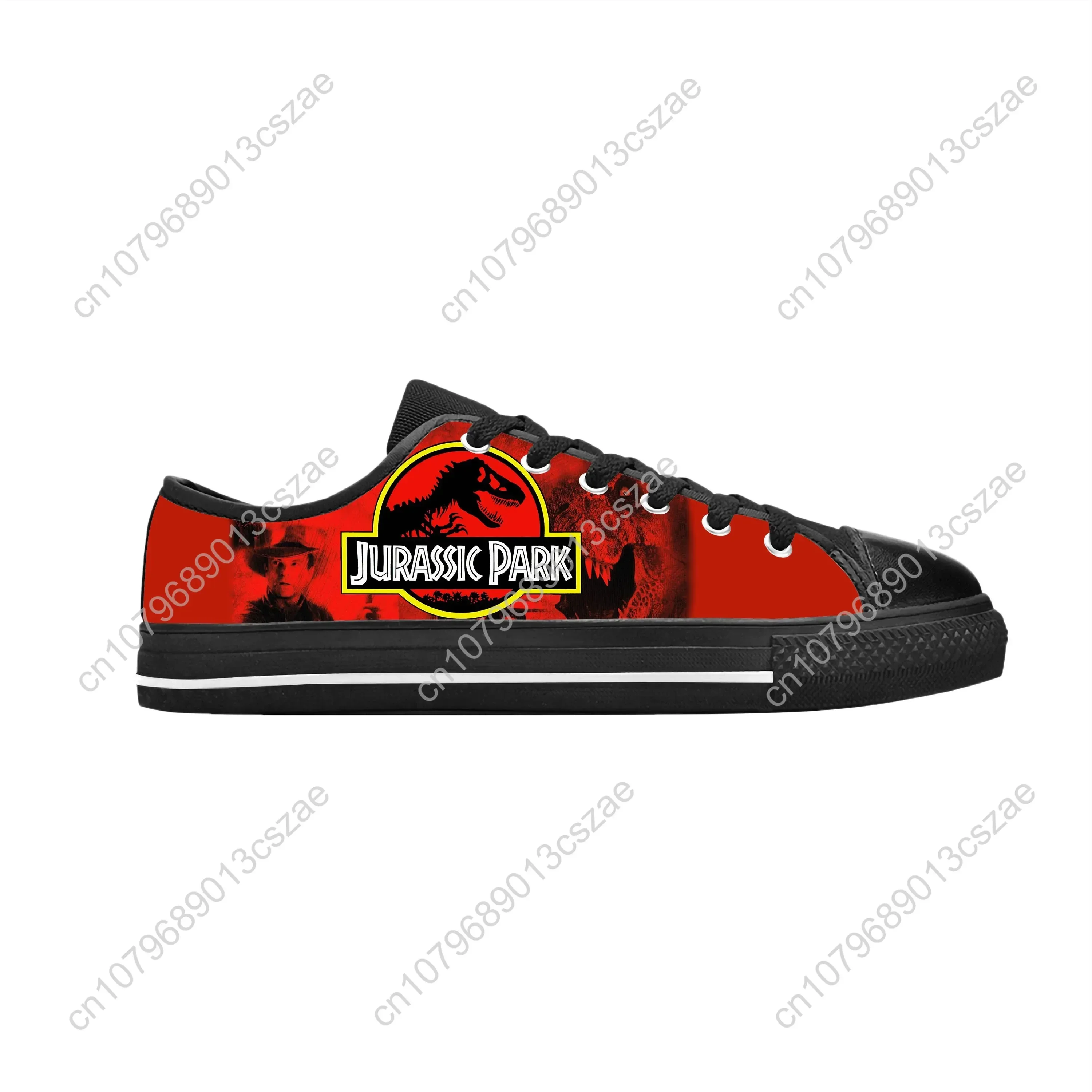 Jurassic Park World Dinosaur Anime Cartoon Manga Casual Cloth Shoes Low Top Comfortable Breathable 3D Print Men Women Sneakers