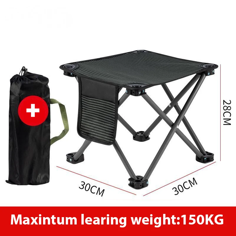 Outdoor Travel Chair Camping Stool Folding Fishing Chair Conveniently Carry The Oxford Cloth Seat 150Kg Maximum Weight