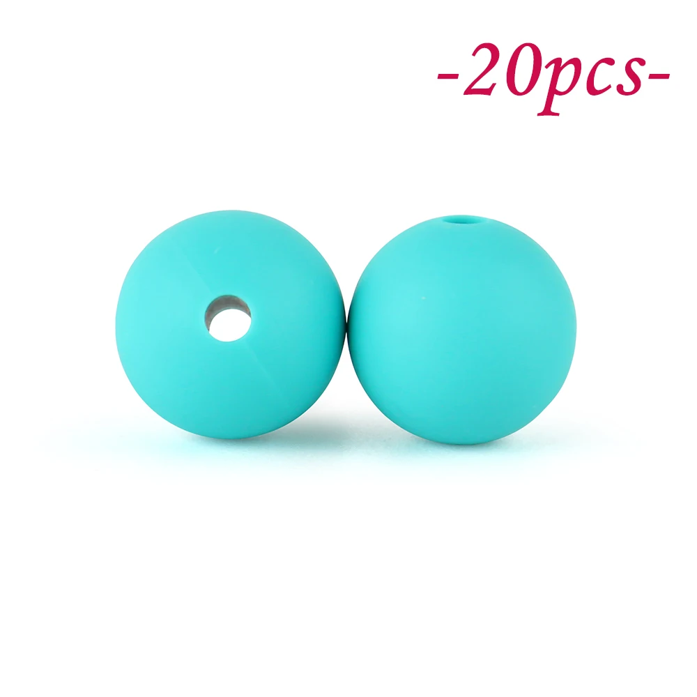 Vibrant Silicone Beads Set for DIY Jewelry & Crafting – 20-Piece Collection