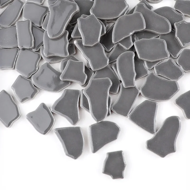 thumbnail image 1 of Mosaicos de porcelana poligonales de 115 g/4 oz (aprox. 22 a 25 piezas) de 3 a 5 cm/1,2 a 2 pulgadas de largo, azulejos de cerámica irregulares, materiales para manualidades de bricolaje, 1 of 5