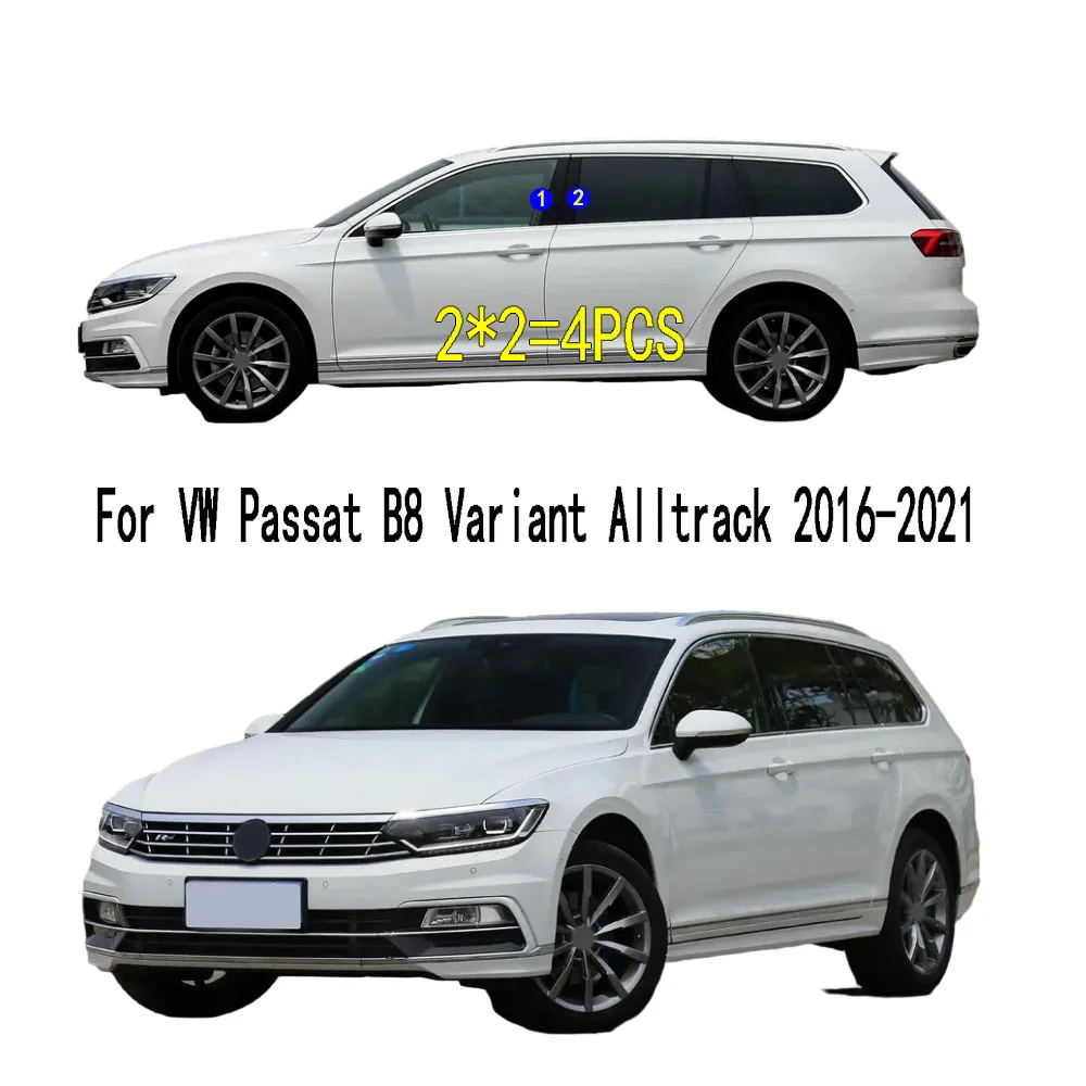 VW Passat B8 Variant Alltrack 2016-2021 용 자동차 PC 소재 기둥 포스트 커버 트림, 문짝 트림, 창문 몰딩 스티커 장식