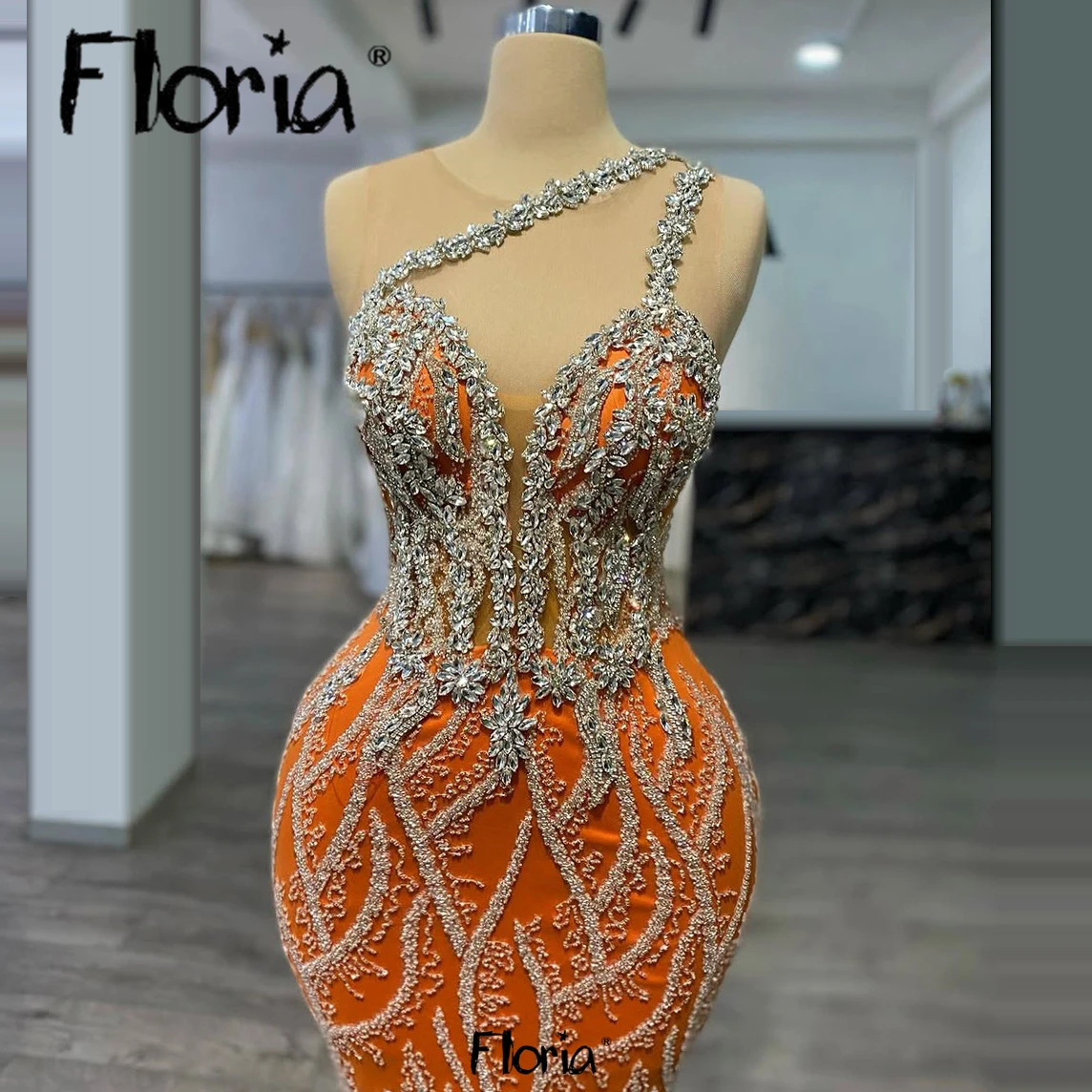 fuchsia color prom dress Fuchsia Sheath Sequins Prom Dresses With Side Slit PL530
