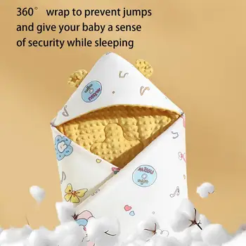 Newborn Swaddle Sack Wearable Blanket Baby Swaddle Blanket Cute Soft Ergonomic Sleep Sack Receiving Blanket For Baby Boys Girls 4