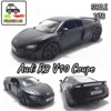 1:36 Audi R8 V10 Coupe Pullback Toy Car Model Official Licensed Alloy Diecast Vehicle Scale Replica Xmas Gift Kid Boy Toy 4