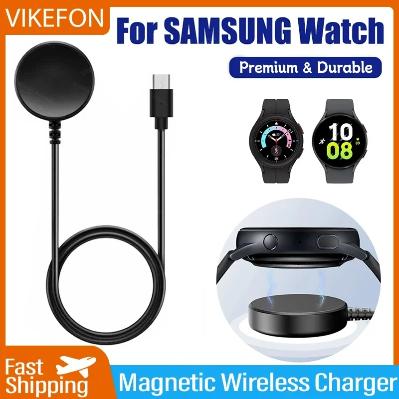 Watch Charger watch charger Wireless For Samsung Galaxy Watch 7 8 Pro Active 2 Portable USB Type C PD Cable Fast Charging Dock Station VIKEFON