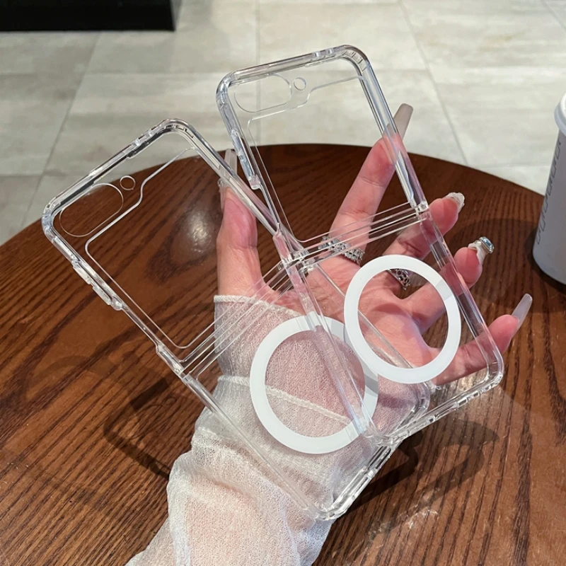MagSafe-Compatible Magnetic Clear Shockproof Slim Case - Wireless Charging Support