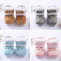 Autumn Winter Warm Newborn Boots Baby Girls Boys Shoes Toddler Soft Sole Fur Snow Boots Infant Toddler Cotton-Padded Shoes 3