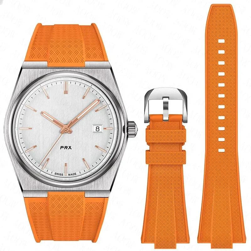 Quick Release Silicone Strap - Premium Convex Rubber Watch Band Bracelet, 40mm Men's