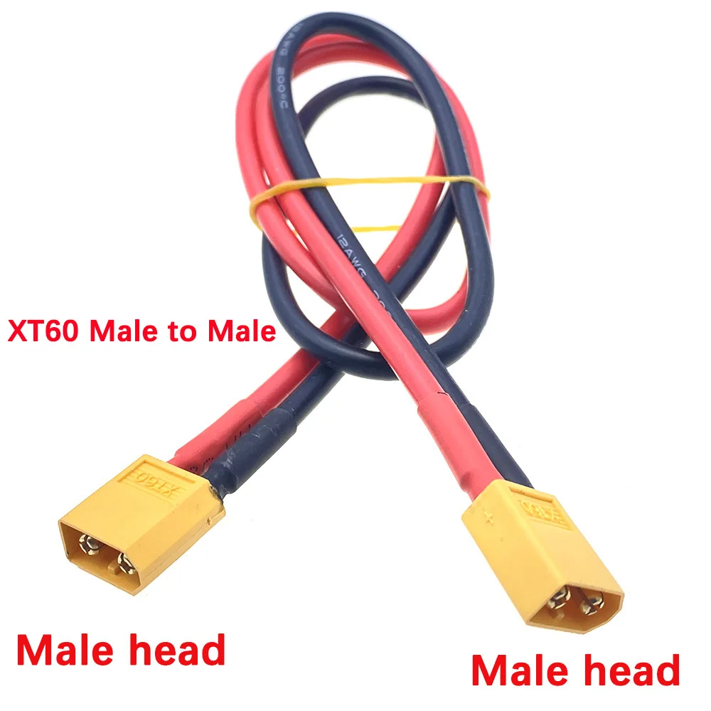 Wire Connector 10cm-1m XT60 Battery Male Female Model airplane 30A high current Plug 12AWG Soft cable for 11.1v 14.8v 22.2v battery
