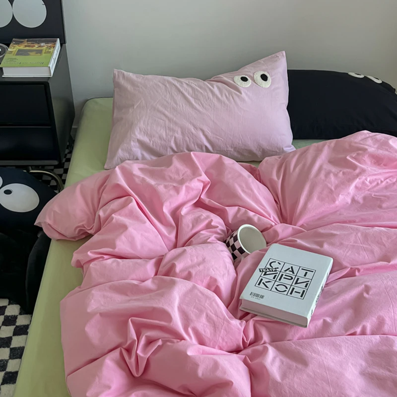 

MissDeer Mix Style Eye Embroidery Bedding Set Soft Skin Friendly Single Double Duvet Cover Set with Sheets High Quality Quilt