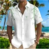 2023 Men's Shirt Pattern Printed Leaf Lapel Shirt Street Short Sleeve Men's Fashion Designer Casual Soft Hawaiian Shirt 5XL 2