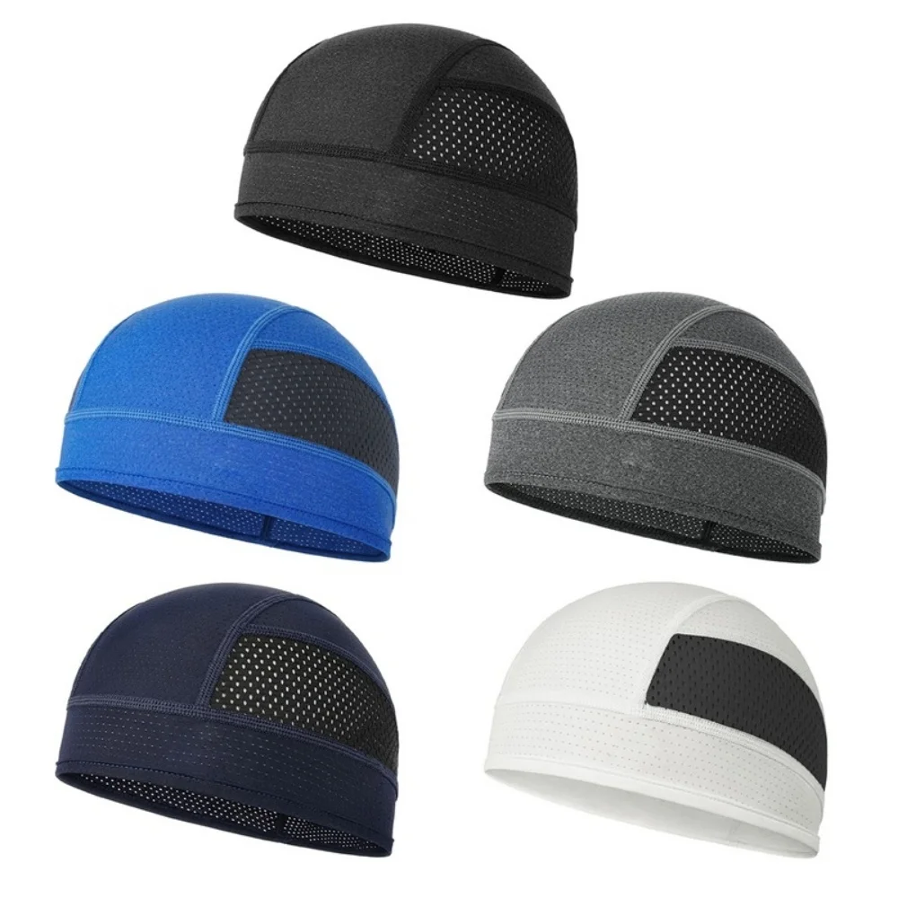 Sonnenschutz-Fahrradkappe, schnell trocknende, atmungsaktive Mesh-Laufkappe, schweißableitende Radkappe für Männer und Frauen, Helm-Innenfutter – Detail 7