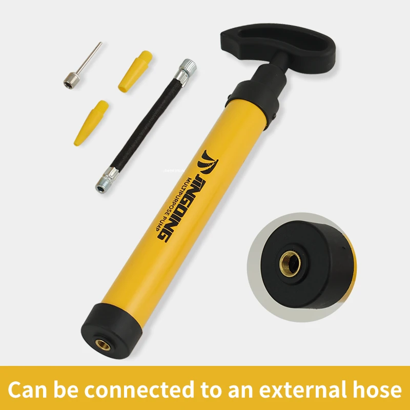 Ball Air Pump Ball Inflator Handheld Air Pump Hand With Needles & Nozzles Portable Basketball Inflator For Soccer