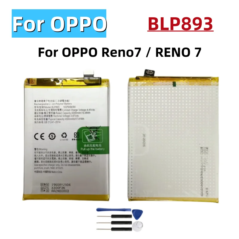 BLP893 Battery For OPPO Reno7 / RENO 7 Repair Part Capacity Phone ...