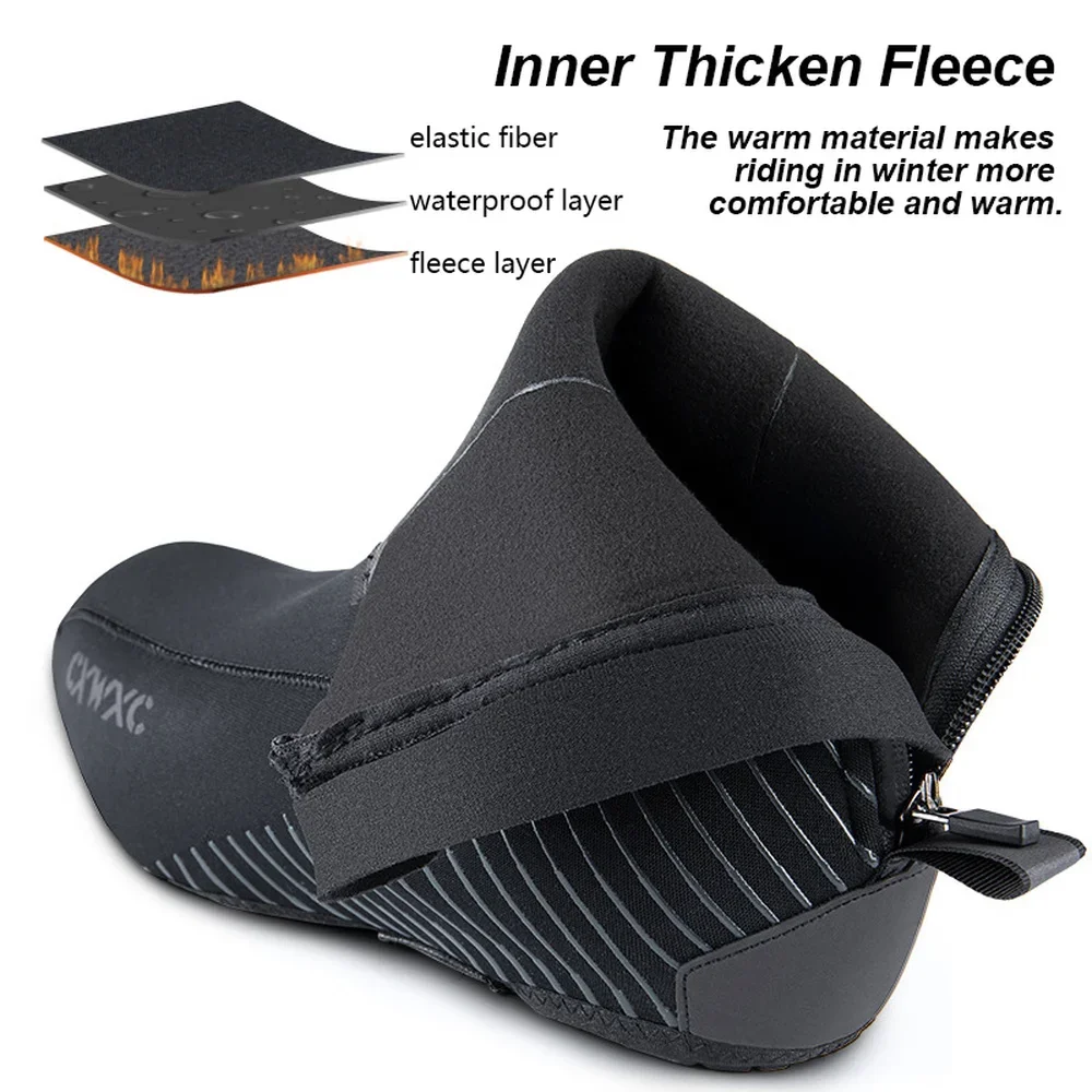Bicycle Shoe Covers Winter Warm Windproof Waterproof Anti-skid shoe covers
