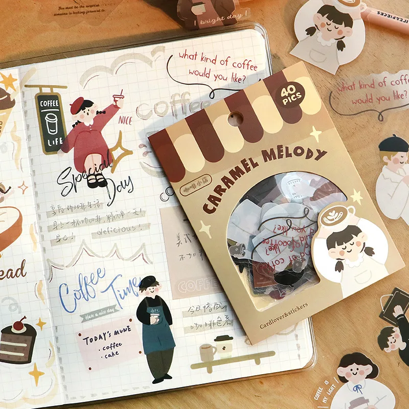 

20set/lotKawaii Scrapbook Stickers cute characters Scrapbooking Supplies diary Planner Decorative Craft Stationery Sticker