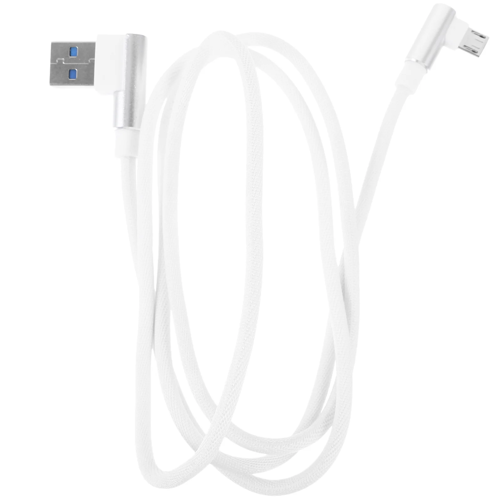 1M Right Angle USB Micro Cable Braided USB 24 A to 90 Degree Data Cable Cord for Universal Phone