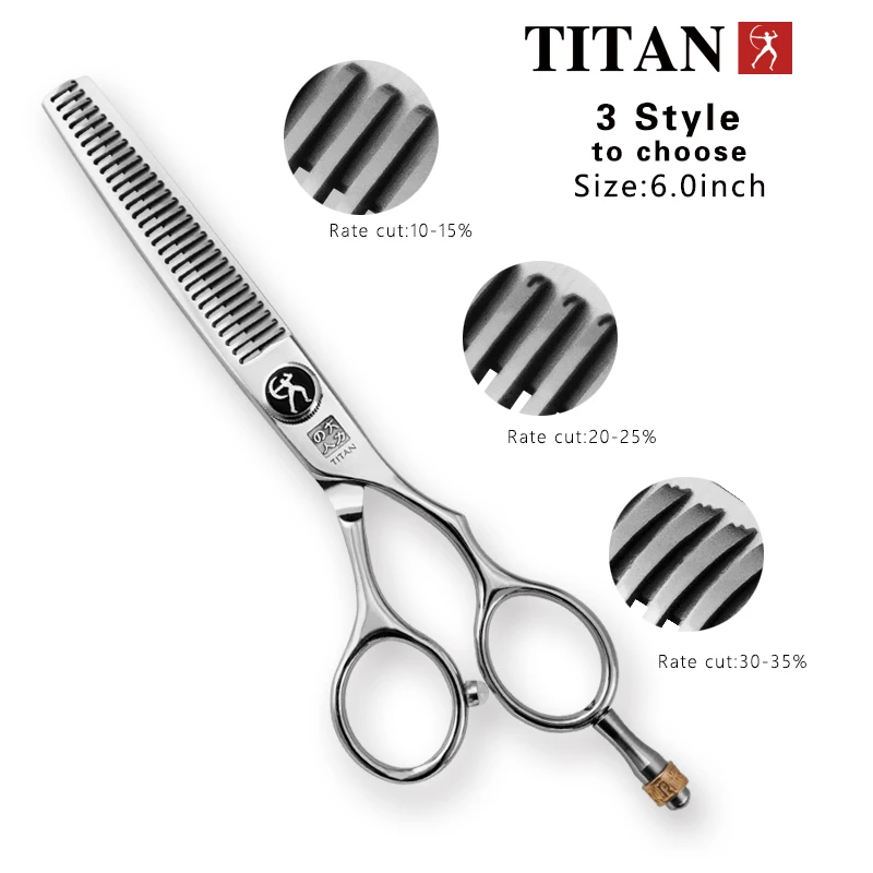Titán professzionális haja Olló  5.5inch   6.0inch Fodrász Olló Irtás Fogyasztás Olló
