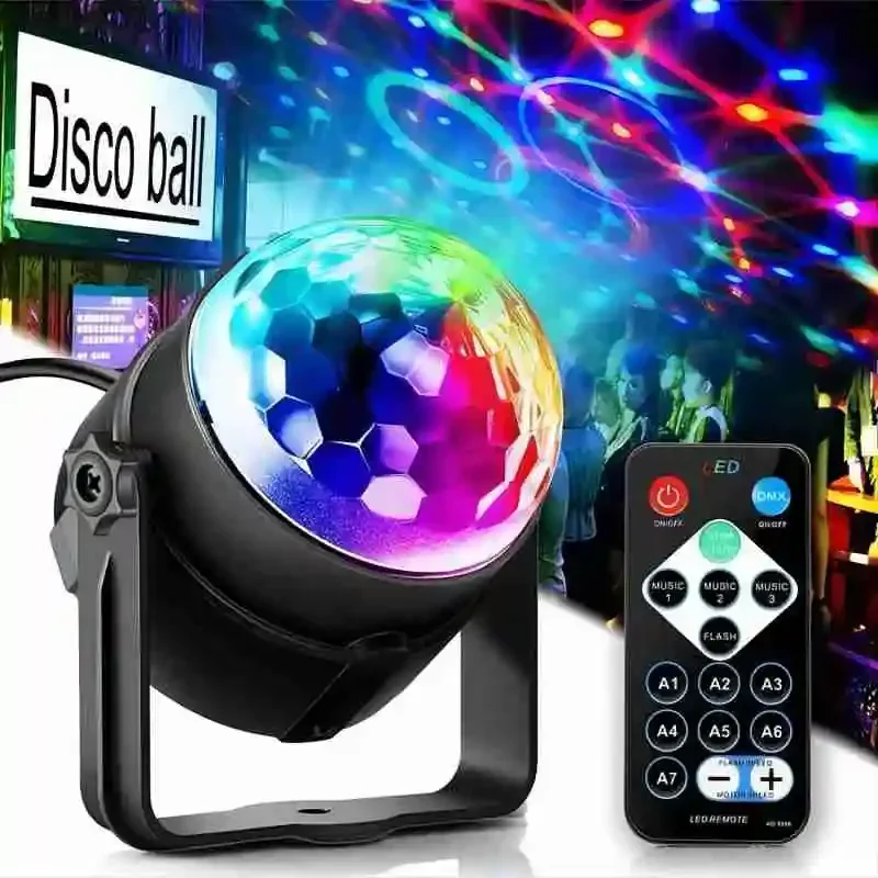 Disco Light Colorful Strobe Activated with Remote Control for Home Parties Wedding Bar