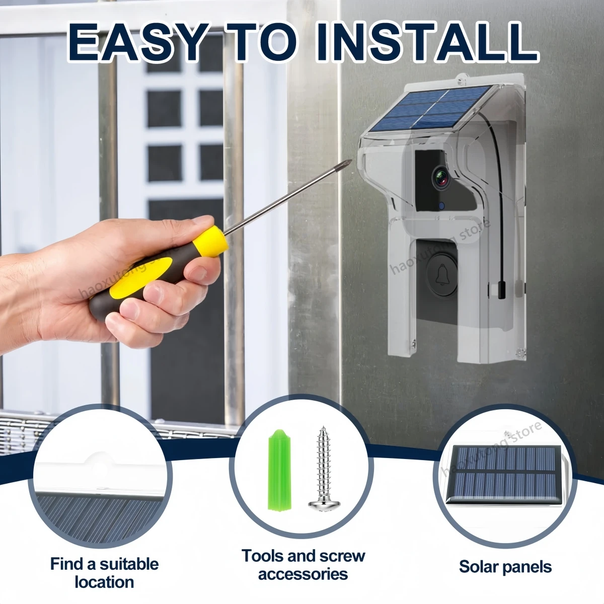 Waterproof Solar Doorbell Rain Cover Outdoor Transparent Plastic