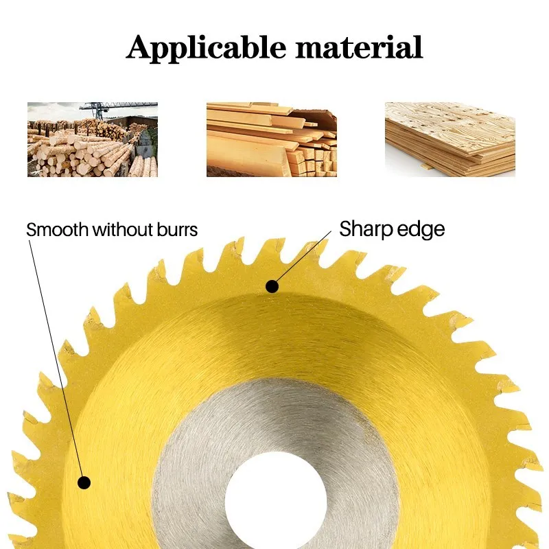 Firearth 4-8inch Saw Blade 30/40T Carbide Tipped Wood Cutting Disc Titanium Coated TCT Circular Saw Blade for Wood Cutting