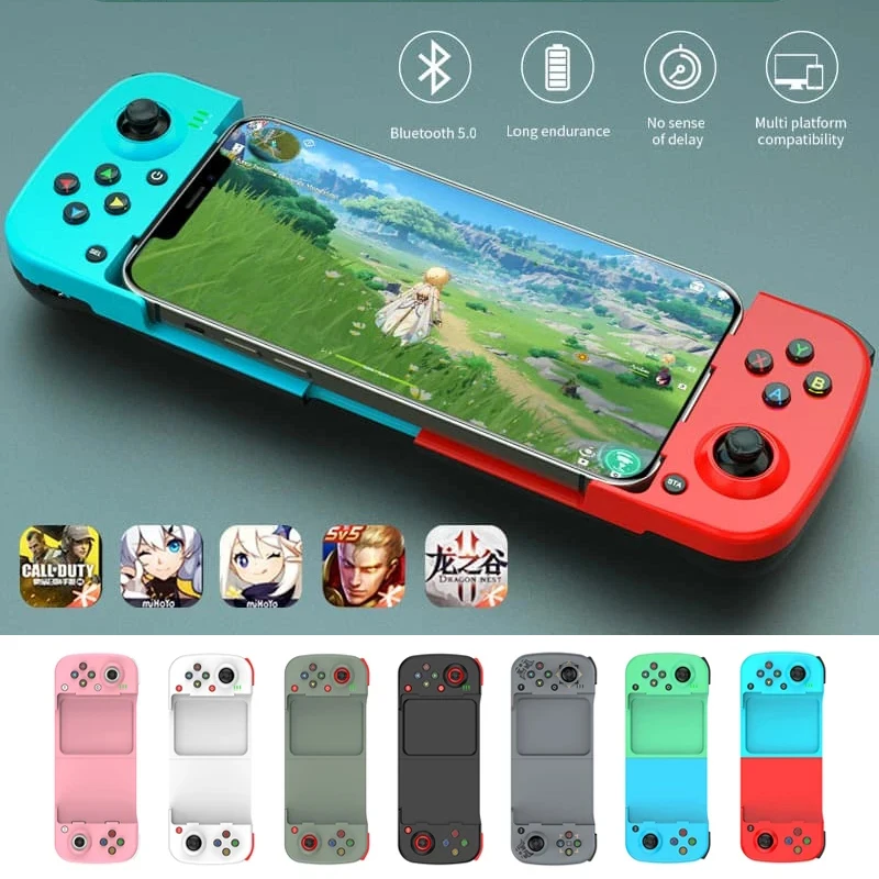 Wireless Bluetooth 5.0 Stretchable Gamepad with Retractable Joystick for Smartphones and Consoles