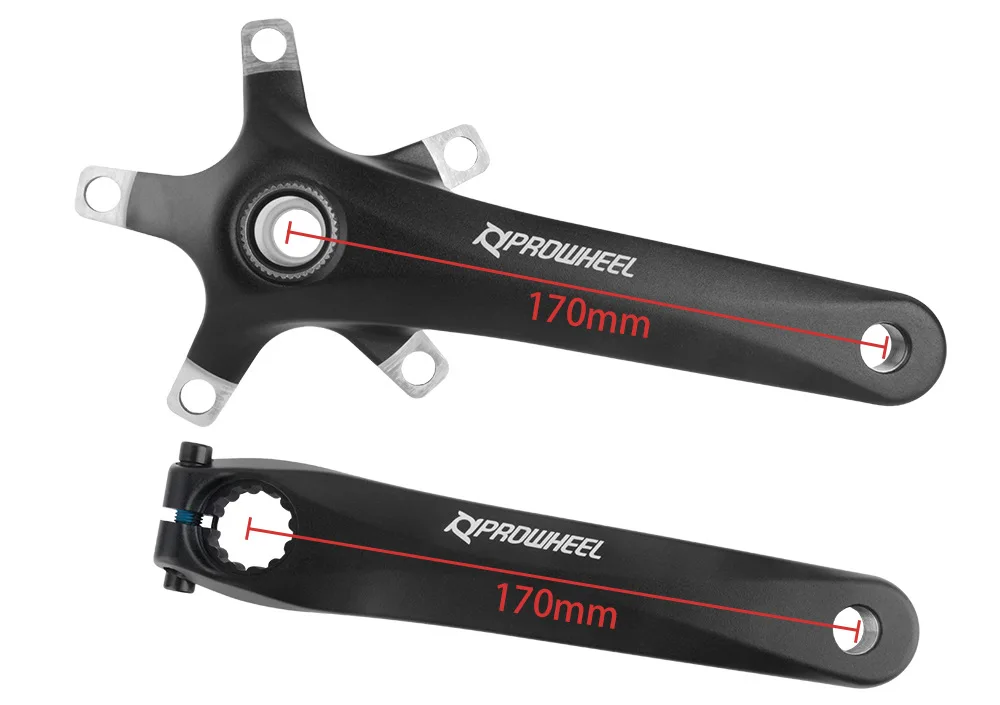 PROWHEEL Straße Fahrrad Kurbel 110/130BCD 170/ 172,5mm Kurbel mit BB Tretlager Aluminium Legierung Kurbeln Klapp Fahrrad kurbeln – Detail 2