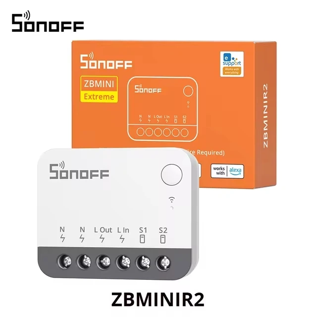 1-10PCS SONOFF ZBMINIR2 Zigbee3.0 Smart External Switch Control Compact Size Requires Neutral Wire Works with Alexa Google Home