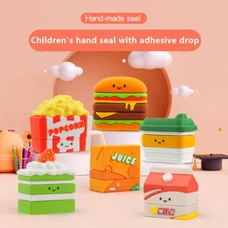 1pc Baby Student Clothes Personalized Waterproof Non-fading Stamp Children's Custom Name Stamps For Clothing Hamburg Shaped Seal